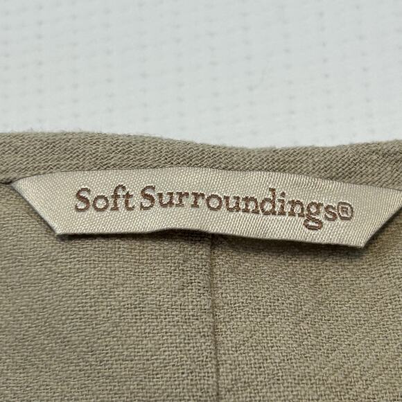 Soft Surroundings Sweater Womens Medium Tan Textured Pullover 3/4 Sleeve Cotton - Picture 5 of 12